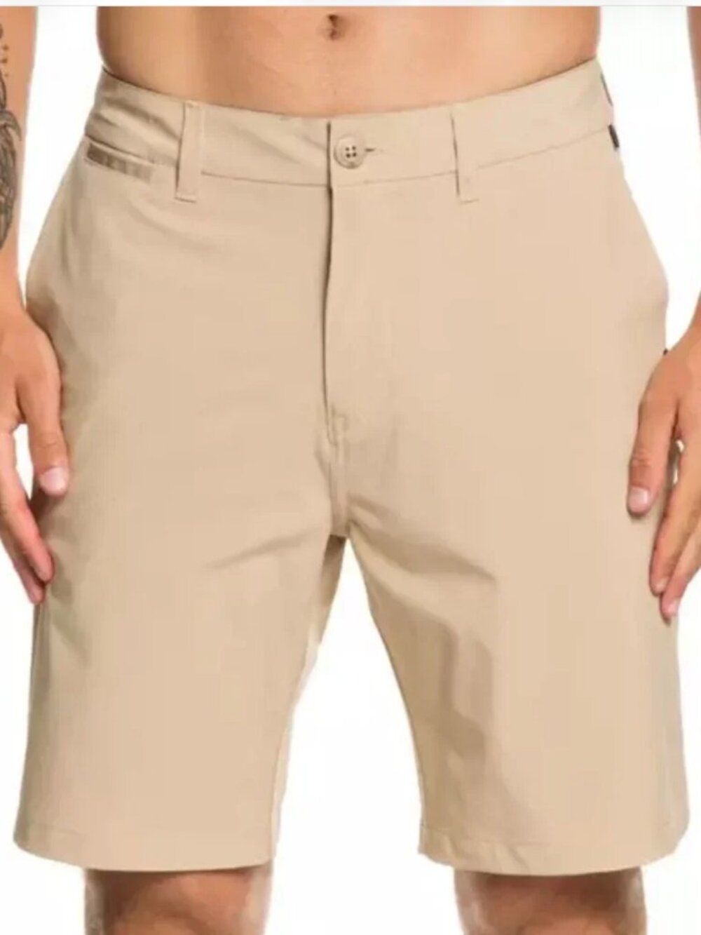 Quicksilver Amphibian Shorts Men's Size 38 Khaki Walk shorts for the Water